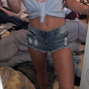 Booty jean shorts
